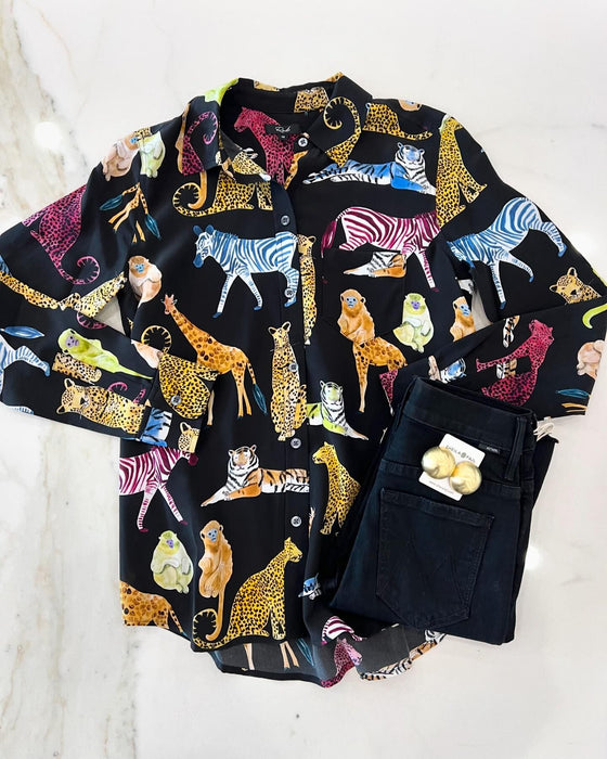 Jungle Animals Button Down