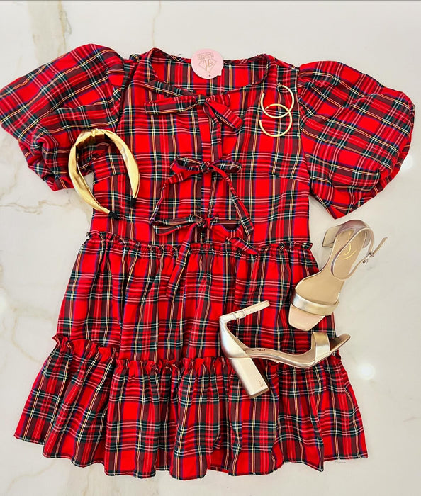 Plaid Bow Dress