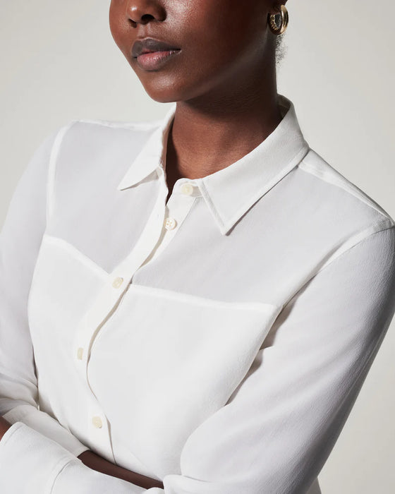 Low Maintenance Silk Button Up