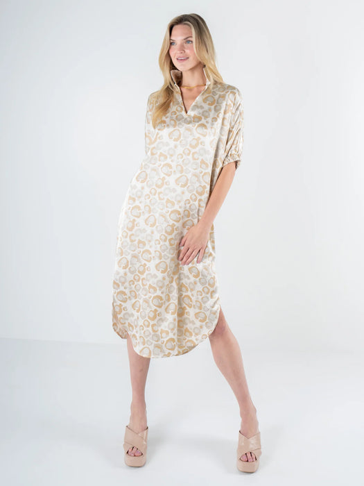 Cheetah Poppy Caftan