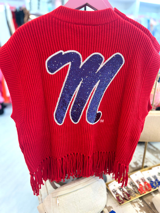 Fringe Ole Miss Sweater Vest