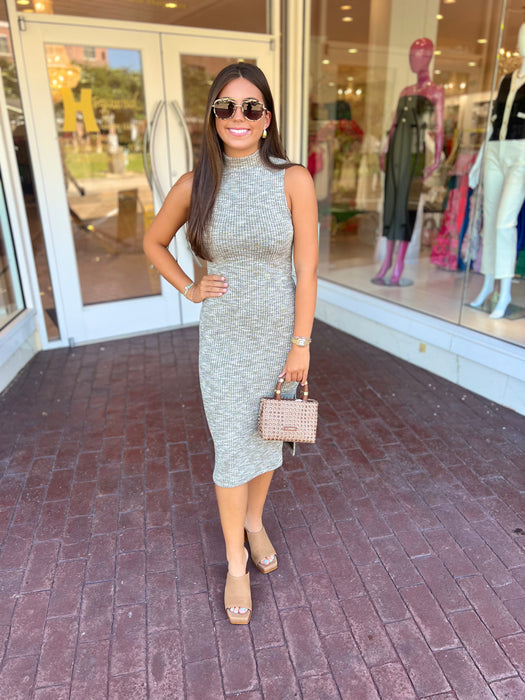 Turtleneck Midi Dress