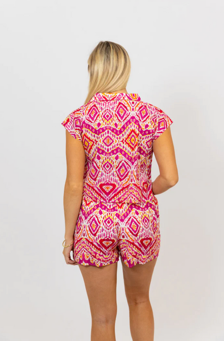 Tribal Poplin Top